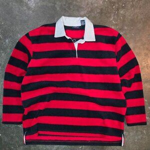 Vintage American Men's Black and Red Polo-shirts